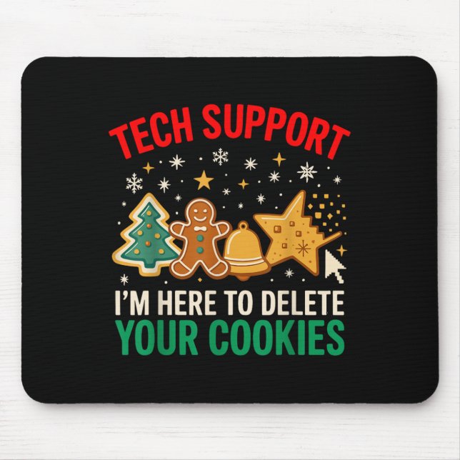 Alfombrilla De Ratón Navidades de apoyo tecnológico se burlan de Chris  (Frente)