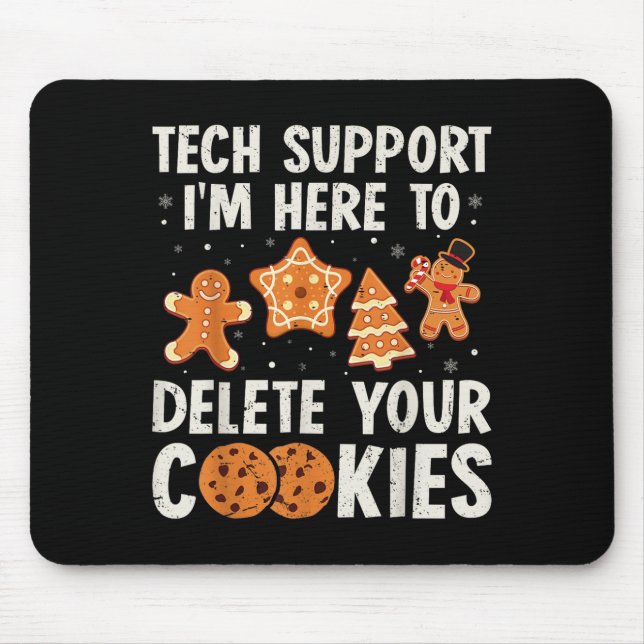 Alfombrilla De Ratón Navidades de apoyo tecnológico se burlan de Chris  (Frente)