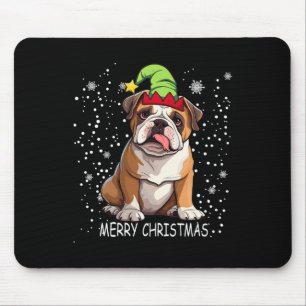 Alfombrilla De Ratón Navidades de árbol de perros Bulldog inglés dulces