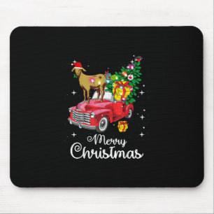 Alfombrilla De Ratón Navidades de autos rojos en Goat Rides