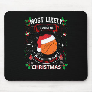 Alfombrilla De Ratón Navidades de baloncesto
