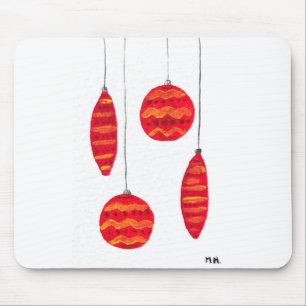 Alfombrilla De Ratón Navidades de baudias rojas