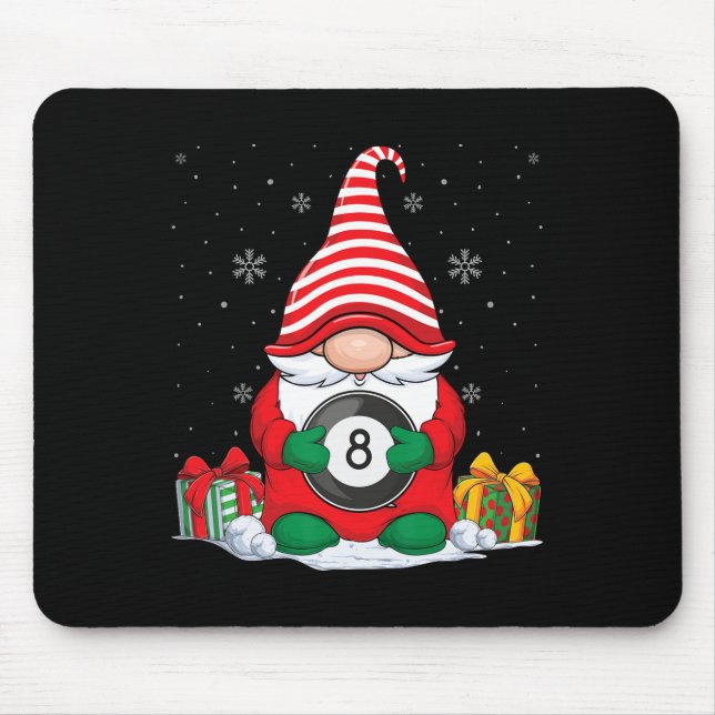 Alfombrilla De Ratón Navidades de Billiard Ball Gnomes Cute Billiard Ba (Frente)