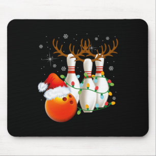 Alfombrilla De Ratón Navidades de Bowling Gifts Bowling Santa Hat Chris