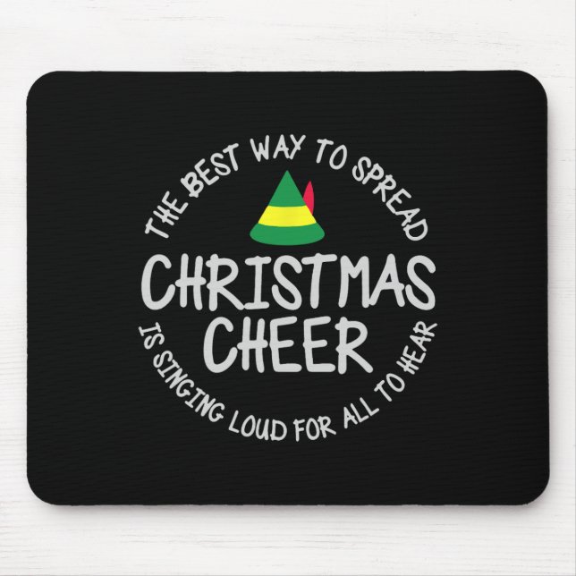 Alfombrilla De Ratón Navidades de Buddy Elf Cheer 2024 (Frente)