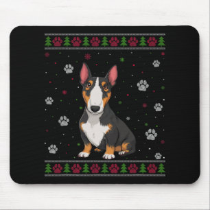 Alfombrilla De Ratón Navidades de Bull Terrier suéter navidad Mascota p