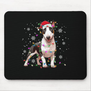 Alfombrilla De Ratón Navidades de Bull Terrier Sweater Dog Xmas Luces T