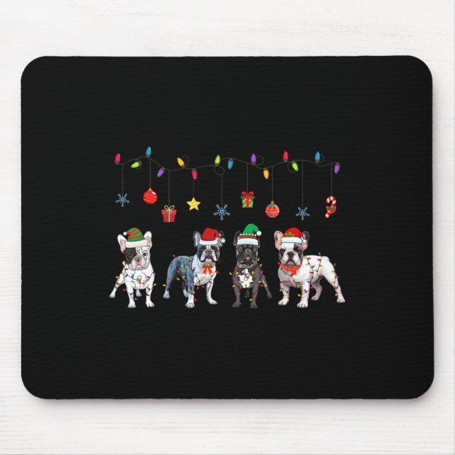 Alfombrilla De Ratón Navidades de bulldog5 (Frente)