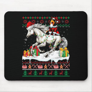 Alfombrilla De Ratón Navidades de caballos de Santa Sheltie Suéter Love