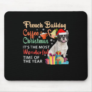 Alfombrilla De Ratón Navidades de café de Bulldog francés es maravillos