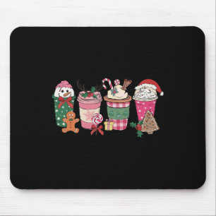 Alfombrilla De Ratón Navidades de café Gingerbread Mujeres Rosa Latte C