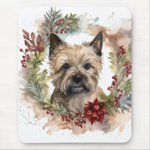 Alfombrilla De Ratón Navidades de Cairn Terrier en una presentación fes