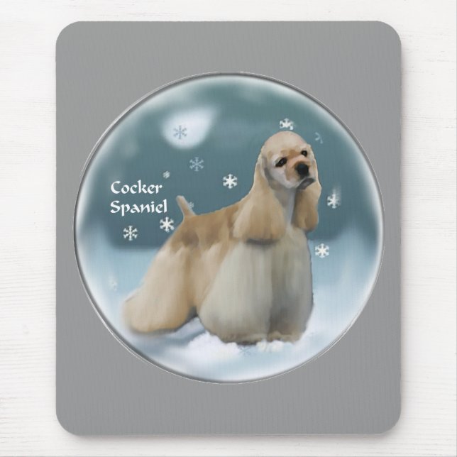 Alfombrilla De Ratón Navidades de Cocker Spaniel Regalos (Frente)