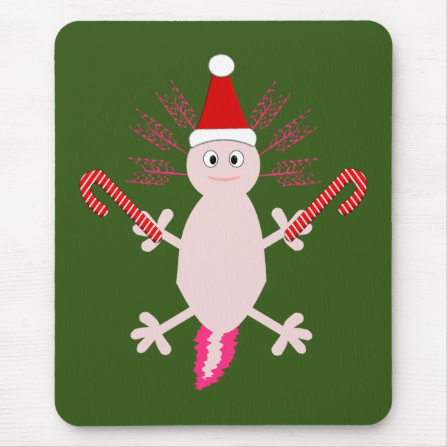 Alfombrilla De Ratón Navidades de Cute Axolotl (Frente)