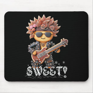 Alfombrilla De Ratón Navidades De Cute Y Edgy Gingerbread Rockstar Fun