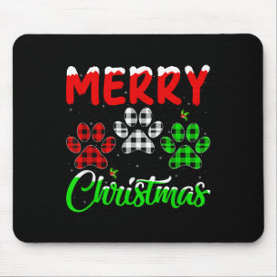 Alfombrilla De Ratón Navidades de Dog Paw Pajamas Puppy Perro Lover Xma