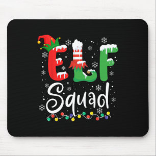 Alfombrilla De Ratón Navidades de Elf Squad se divierten con Elf coinci