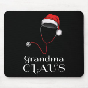 Alfombrilla De Ratón Navidades de Enfermería Abuela Claus Matching Paja