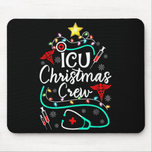 Alfombrilla De Ratón Navidades de enfermería de Icu Crew Enfermería Árb