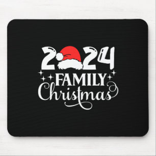 Alfombrilla De Ratón navidades de familia 2024 navidad nieve Santa Hat 