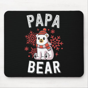 Alfombrilla De Ratón Navidades De Familia Papa Bear Vacaciones De Oso P