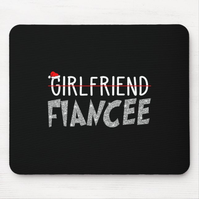 Alfombrilla De Ratón Navidades de finanzas pijamas parejas comprometida (Frente)