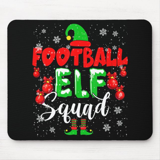 Alfombrilla De Ratón Navidades de fútbol ELF Squad Fun (Frente)