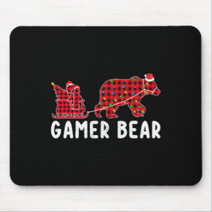 Alfombrilla De Ratón Navidades de gamer Bear Sleigh Familia Coincidiend