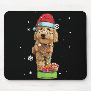 Alfombrilla De Ratón Navidades de Goldendoodle Santa Funny Dog Lover Re