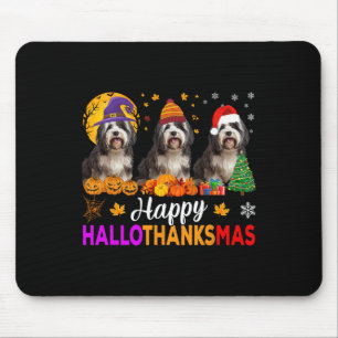 Alfombrilla De Ratón Navidades de Halloween de Shih Tzu Dog Hallothanks