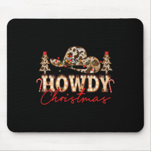 Alfombrilla De Ratón Navidades de Howad Santa Cute Leopard Western Cowg