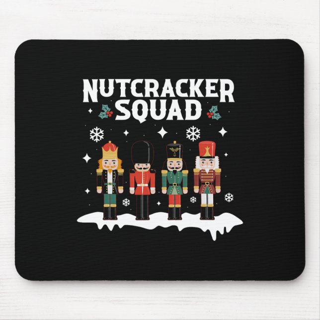 Alfombrilla De Ratón Navidades De La Familia Nutcracker Squad Para Homb (Frente)