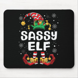 Alfombrilla De Ratón Navidades de la familia Sy Elf que juegan a la par