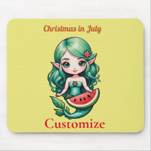 Alfombrilla De Ratón Navidades de la Sirenita de Julio Thunder_Cove