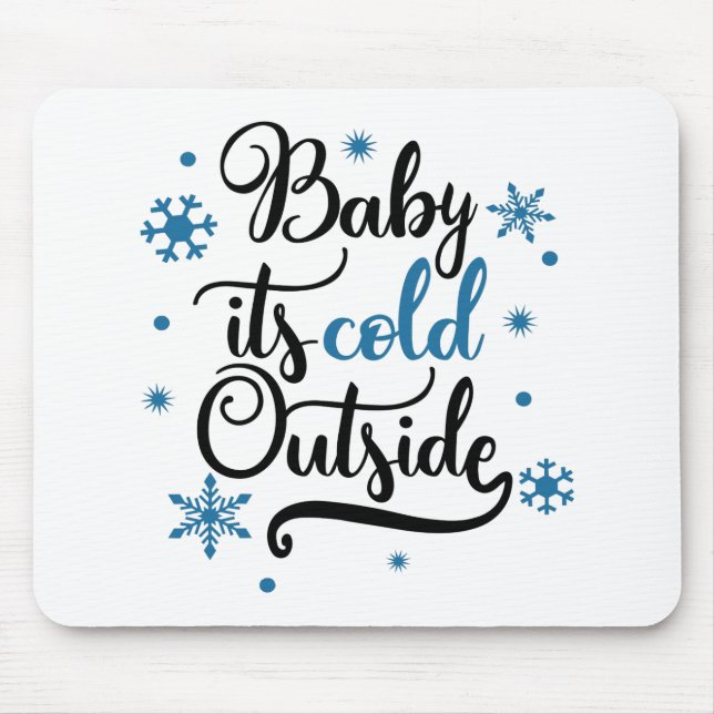 Alfombrilla De Ratón Navidades de la tipografía divertida (Frente)