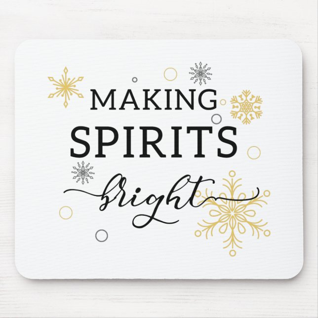 Alfombrilla De Ratón Navidades de la tipografía divertida (Frente)