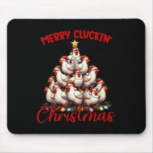 Alfombrilla De Ratón Navidades de Merry Cluckin Granjero Pollo Animal L