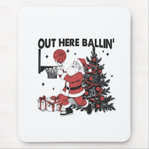 Alfombrilla De Ratón Navidades de navidad deportiva de baloncesto