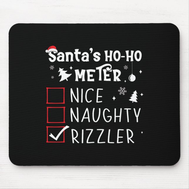 Alfombrilla De Ratón Navidades de Nice Naughty Rizzler List Xmas Rizz S (Frente)