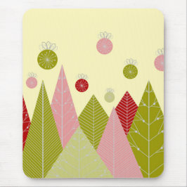 Alfombrilla De Ratón Navidades de ornamentos y árboles