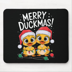 Alfombrilla De Ratón Navidades de pato suéter Duckmas Luces de hadas