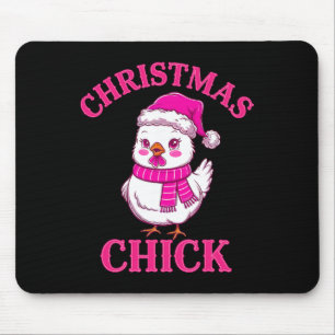 Alfombrilla De Ratón Navidades de pollo divertidos iluminan la granja a