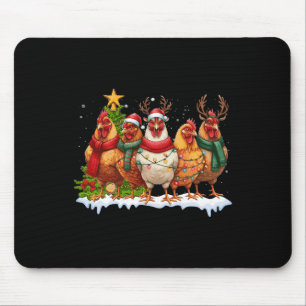 Alfombrilla De Ratón Navidades de pollo iluminan granjas animales Curas