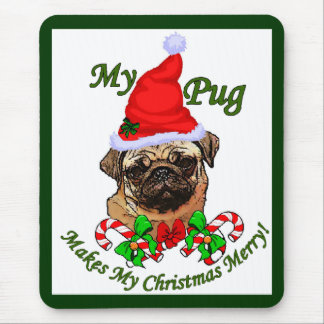 Alfombrilla De Ratón Navidades de Pug Lovers regalos