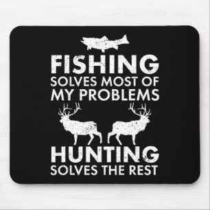 Alfombrilla De Ratón Navidades De Regalos De Pesca Y Caza Humor Hun