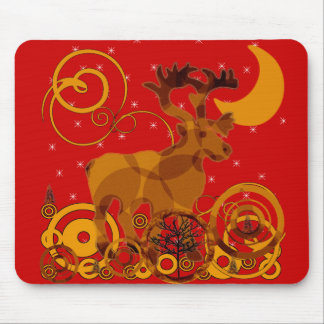 Alfombrilla De Ratón Navidades de renos vacaciones Resumen diseño de cí
