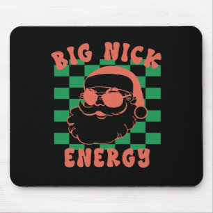 Alfombrilla De Ratón Navidades de Retro Groovy Big Nick Santa Energy