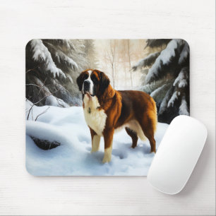 Alfombrilla De Ratón Navidades de Saint Bernard Let It Snow