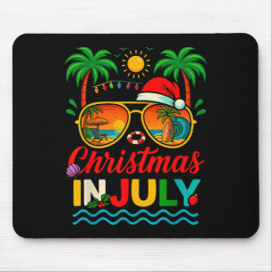 Alfombrilla De Ratón Navidades De Santa Claus Sungles Beach En Julio