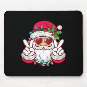 Alfombrilla De Ratón Navidades de Santa Face Retro Sungles Noches Hombr